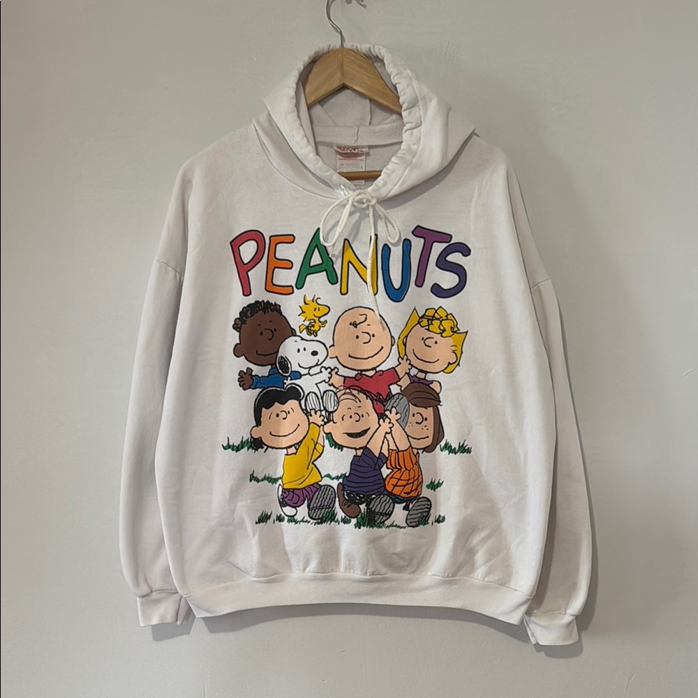 Vintage Peanuts Hoodie / Large / 90s / Charlie Brown / Snoopy / Rare!